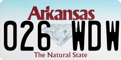 AR license plate 026WDW