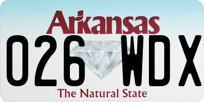 AR license plate 026WDX