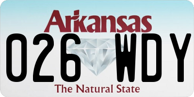 AR license plate 026WDY