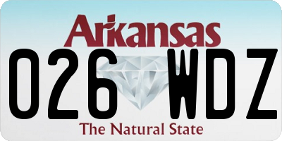 AR license plate 026WDZ