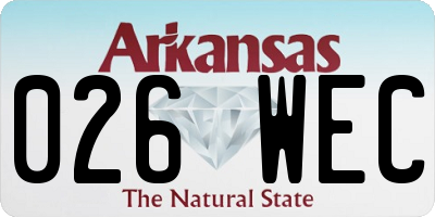 AR license plate 026WEC