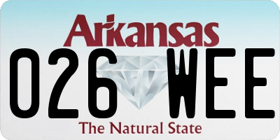AR license plate 026WEE
