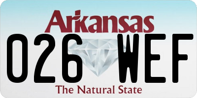 AR license plate 026WEF
