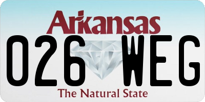 AR license plate 026WEG