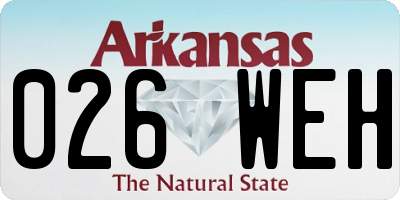 AR license plate 026WEH