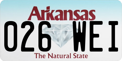 AR license plate 026WEI