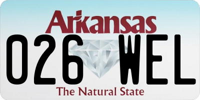AR license plate 026WEL
