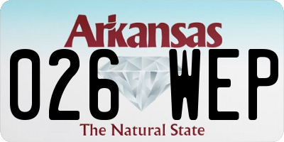 AR license plate 026WEP