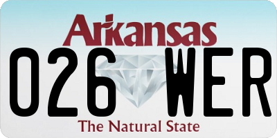 AR license plate 026WER
