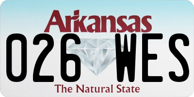 AR license plate 026WES