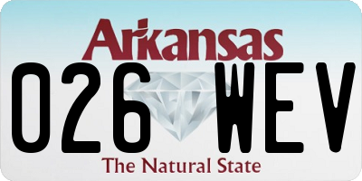 AR license plate 026WEV