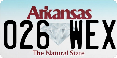 AR license plate 026WEX