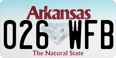 AR license plate 026WFB