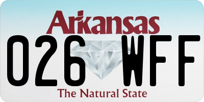 AR license plate 026WFF