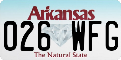 AR license plate 026WFG