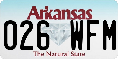 AR license plate 026WFM