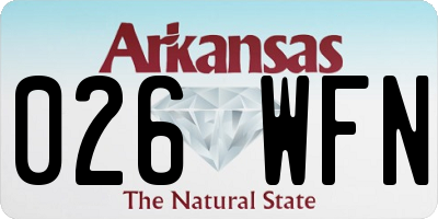 AR license plate 026WFN