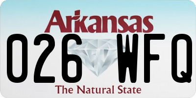 AR license plate 026WFQ