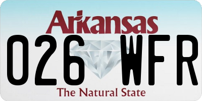 AR license plate 026WFR