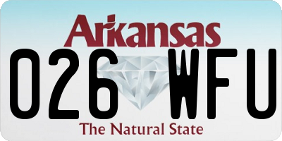 AR license plate 026WFU