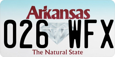 AR license plate 026WFX