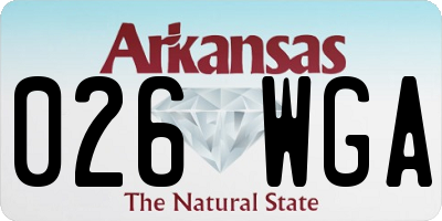AR license plate 026WGA