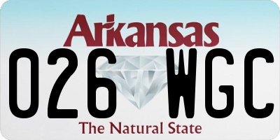 AR license plate 026WGC