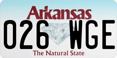 AR license plate 026WGE