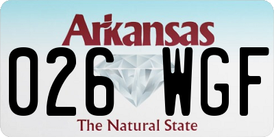 AR license plate 026WGF