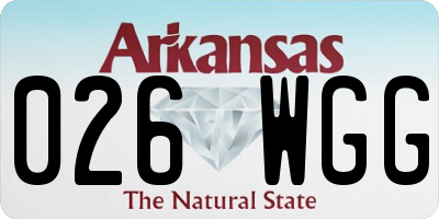 AR license plate 026WGG
