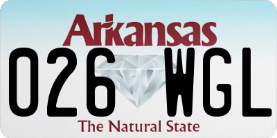 AR license plate 026WGL