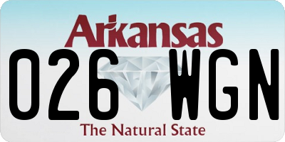 AR license plate 026WGN