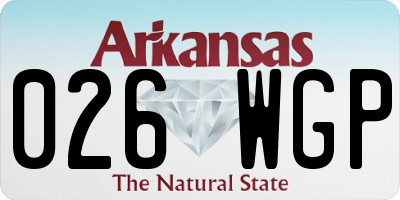 AR license plate 026WGP