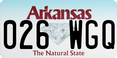 AR license plate 026WGQ