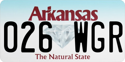 AR license plate 026WGR