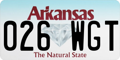 AR license plate 026WGT