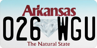 AR license plate 026WGU