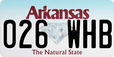 AR license plate 026WHB