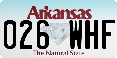 AR license plate 026WHF