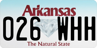 AR license plate 026WHH