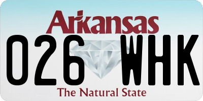 AR license plate 026WHK