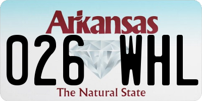 AR license plate 026WHL