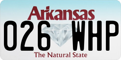 AR license plate 026WHP