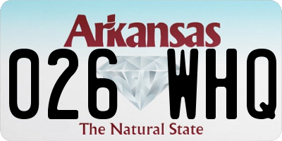 AR license plate 026WHQ