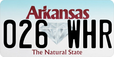 AR license plate 026WHR