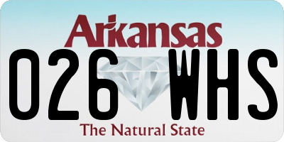AR license plate 026WHS