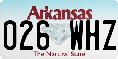 AR license plate 026WHZ