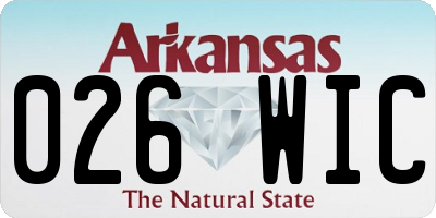 AR license plate 026WIC