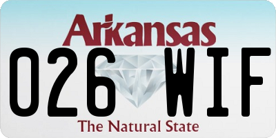 AR license plate 026WIF
