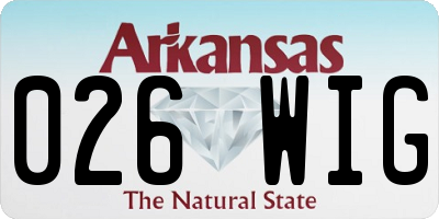 AR license plate 026WIG